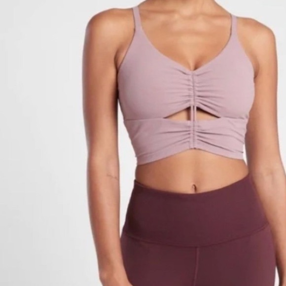 Athleta Cinch Longline Bra D-DD in Flora Mauve - Picture 2 of 5